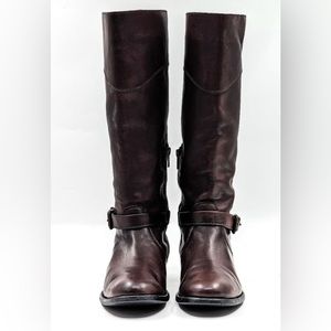 Frye Women Dorado Tall Dark Brown Leather Riding Boots size 7